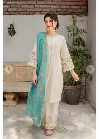 Sapphire SC-882 Off White Embroidered Lawn 3pc