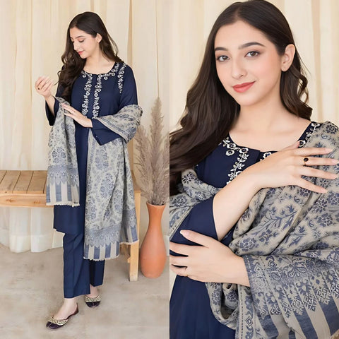 Sapphire SC-841 Blue Stitched Embroidered Lawn 3pc