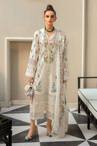 Monsoon Blooms Stitched Embroidered Lawn 3pc