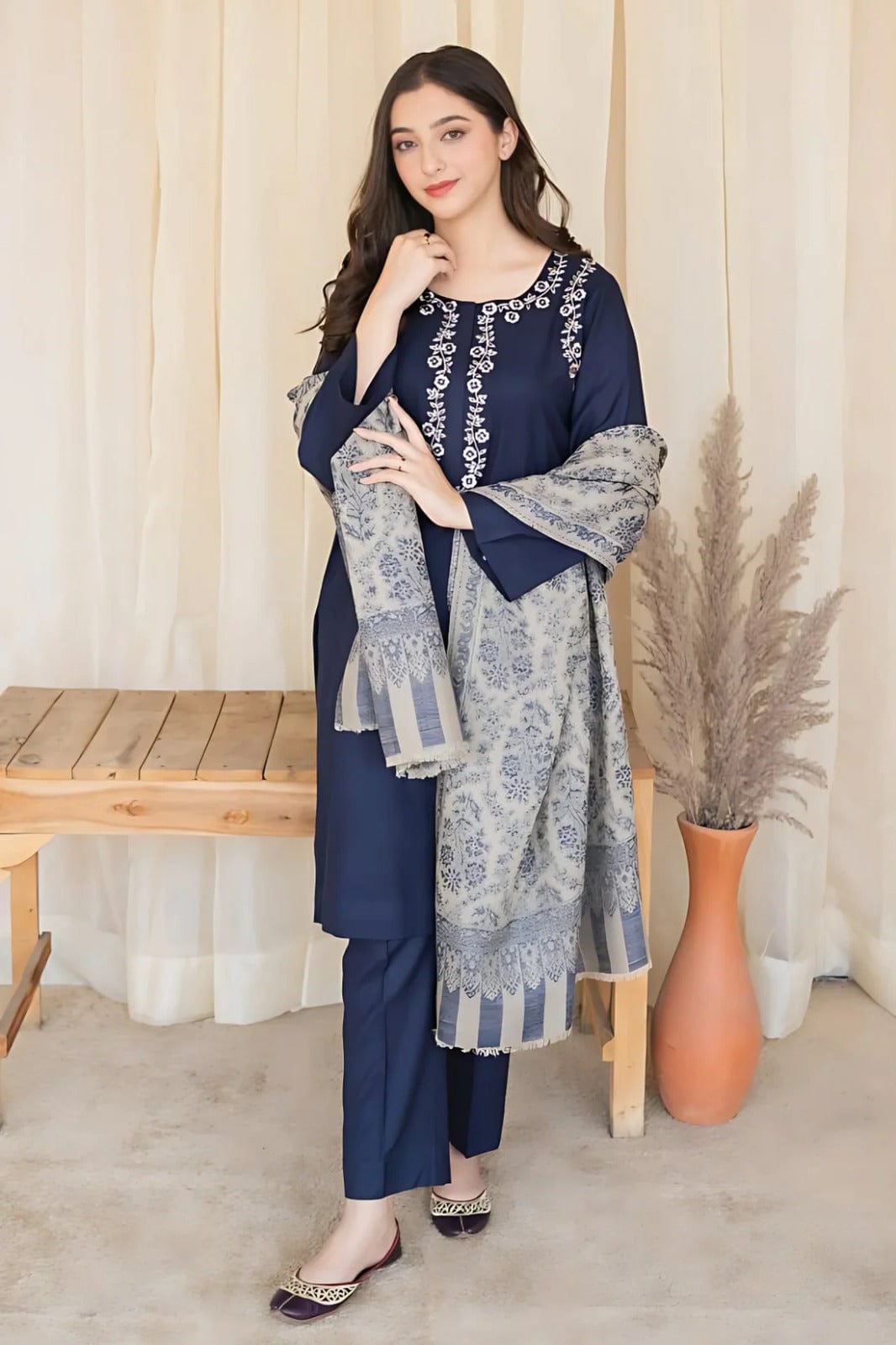 Sapphire SC-841 Blue Stitched Embroidered Lawn 3pc