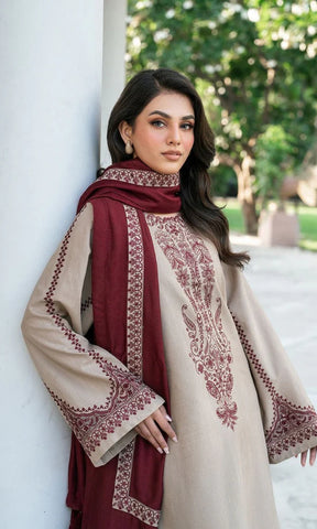 Floral Skin 3PC Lawn Embroidered Suit