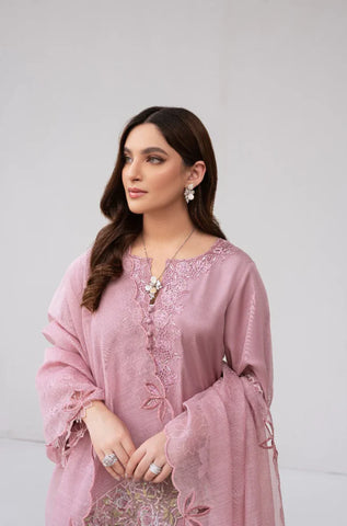 Cherry Blossom 3PC Lawn Embroidered Suit