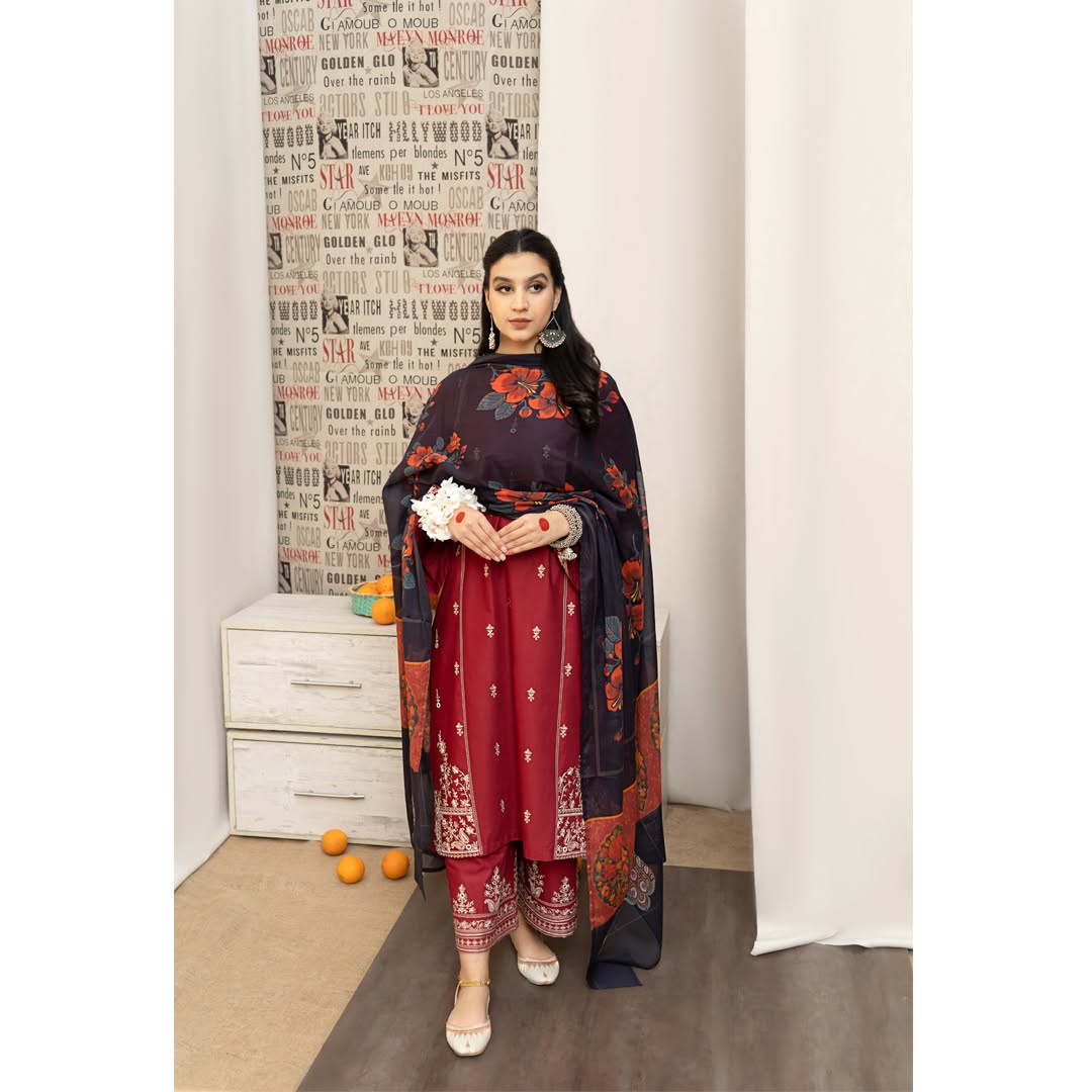 Urge UR-696 Embroidered Lawn 3pc